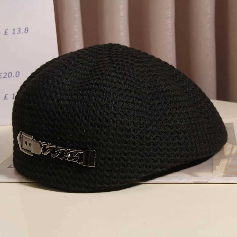 Korean Version Trendy Cool Reverse Wearing Forward Hat For Women Spring And Autumn Winter Mesh Breathable Beret Versatile Hat L250718
