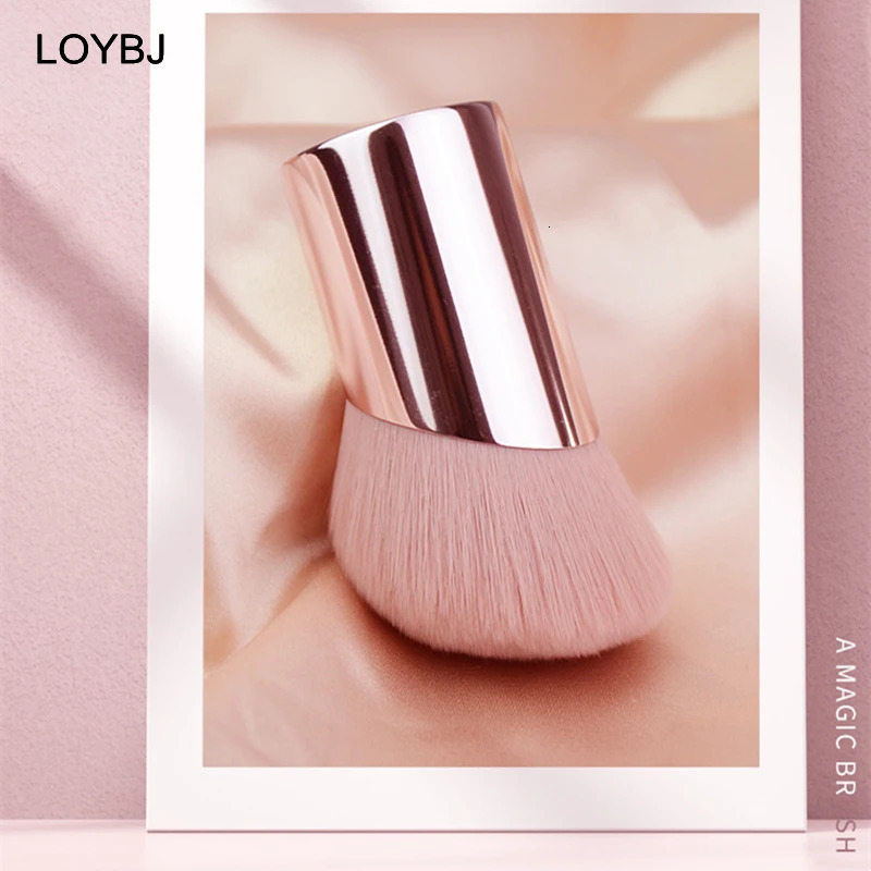 LOYBJ 1pcs Powder Makeup Brush Oblique Round Head Powder Foundation Blush Contour Brushes Professional Cosmetic Blending Tools 250716