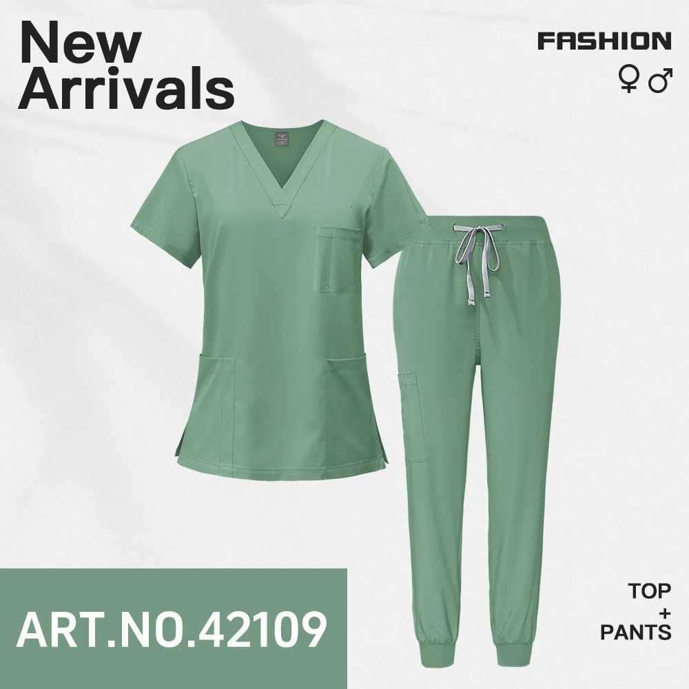 Multilcolors Medical Uniforms Women Scrubs Sets Hospital Working Scrub Suits Nurse Accessories Dental Surgery Suit Lab Workwear Z250718