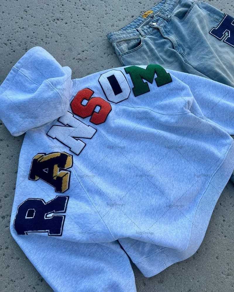 New American Retro Casual Oversized Sweatshirt Y2K Harajuku Colorful Letter Print Hoodie Men Hip-hop Punk Trend Brand Streetwear X250718