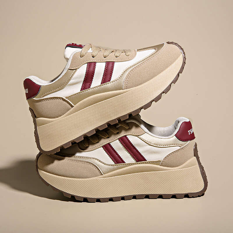 2025 Spring New Korean Style Free shipping Ins Women's Student Thick-Soled Dad Height Increasing Sports Casual Shoes BN002