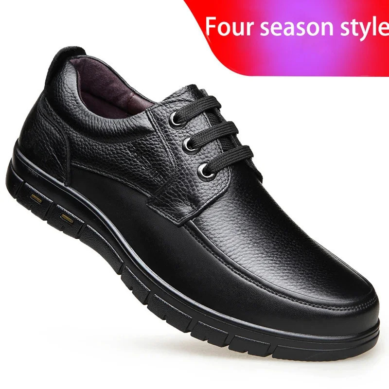 Retro Men Business Loafers Breathable Slip-on Italian Driving Shoes Genuine Leather Soft Soled Lace-up Leather Shoe 250717