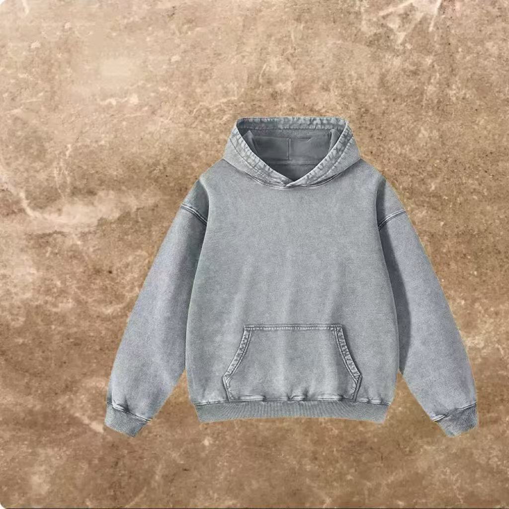 Gradient Color Hooded Sweater Stylish Loose Coat for Spring and Autumn Wear Versatile Top for Men and Women L251018W48J