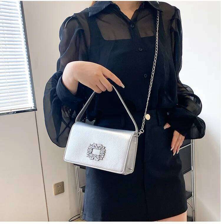 2025 Women's Niche Square Bag - Genuine Leather, Minimalist Design, Adjustable Strap, Crossbody/Shoulder, All-Match Chic