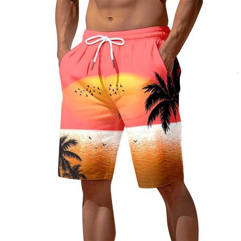 Colorful 3d Printed Coconut Tree Beach Pants Men Kids Swimming Trunks Summer Hawaiian Street Shorts Casual Sports Board Shorts W250718