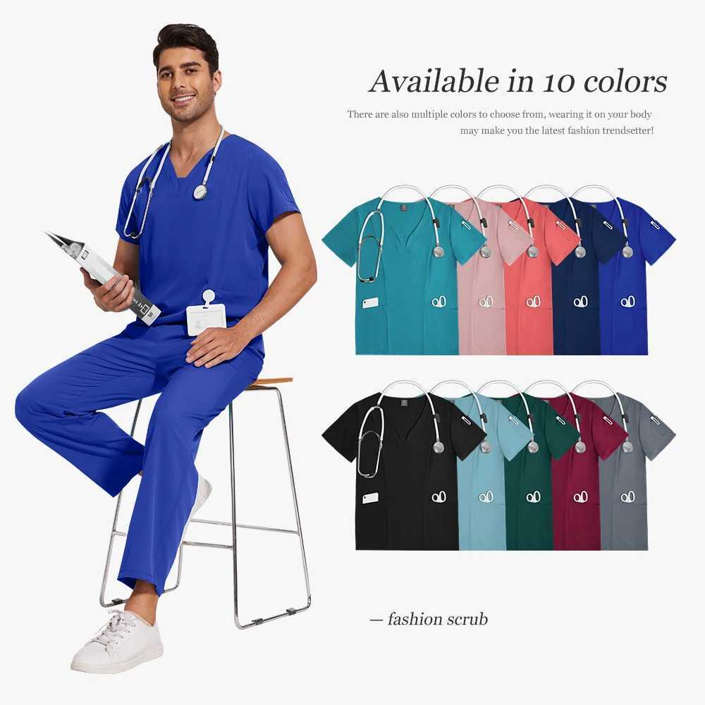 Nursing Scrubs Medical Uniform Scrub Sets Pediatric Nursing Physician Work Uniform Hospital Outpatient Doctor Nurse Scrub Unisex Z250718