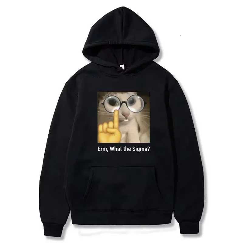 Um What Sigma? Funny Meme Sport Hoodie for Men Women Silly Cat Humor Printed Fashion Tops Fce Sweatshirt Winter Hoodie XJ250717