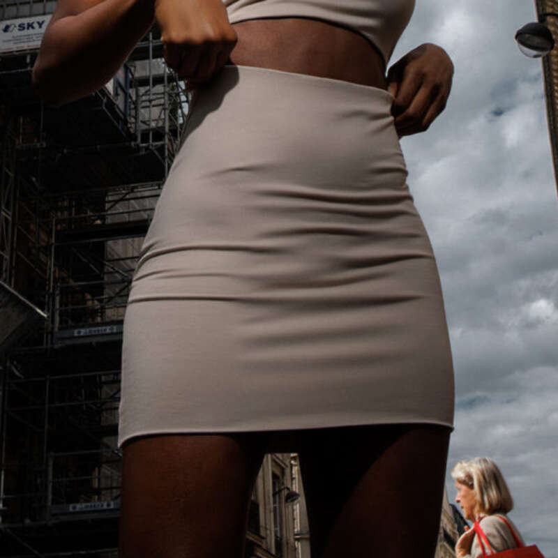 New Women's Fashion Summer Hot-Selling Slim Fit Solid Color Bodycon Sexy Short Dress B5 g7