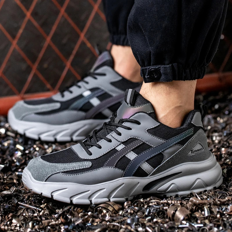 Safety Shoes Men Steel Toe Mens Work Puncture Proof Sneakers Male Protective Footwear Boots Boots 250717