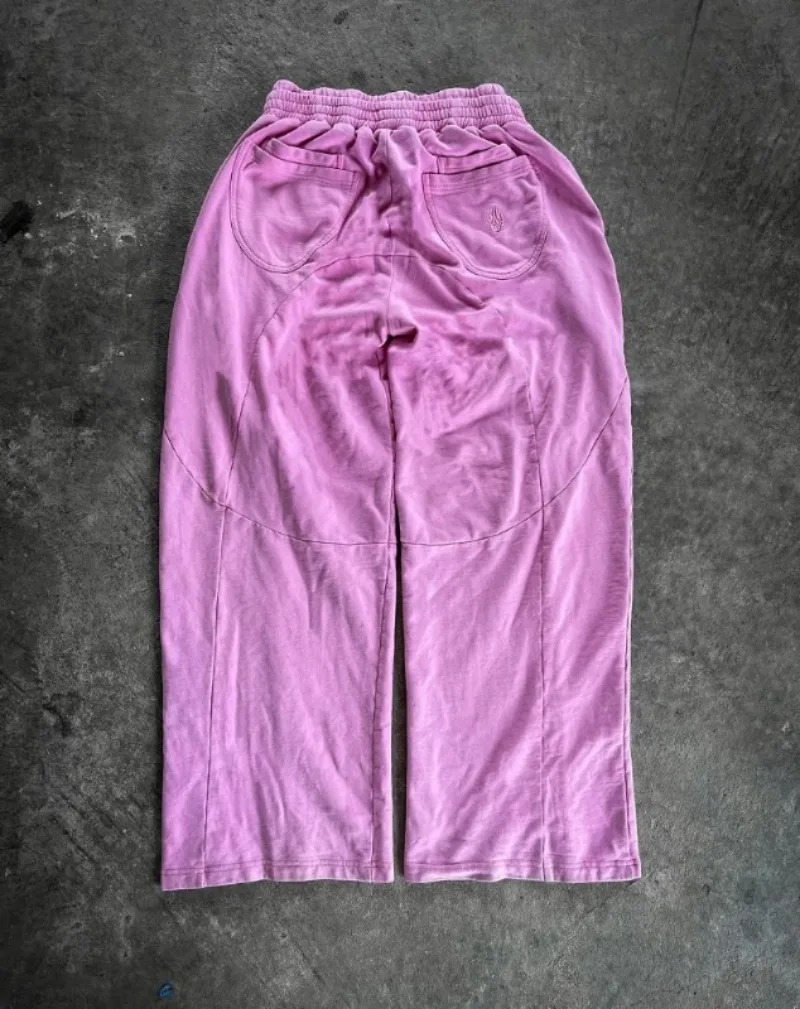 Y2K Harajuku Retro Pants Trend Eye Pattern Embroidery Pockets Stitching Casual Sweatpants Couple Hip Hop Fashion Versatile Pants 250715