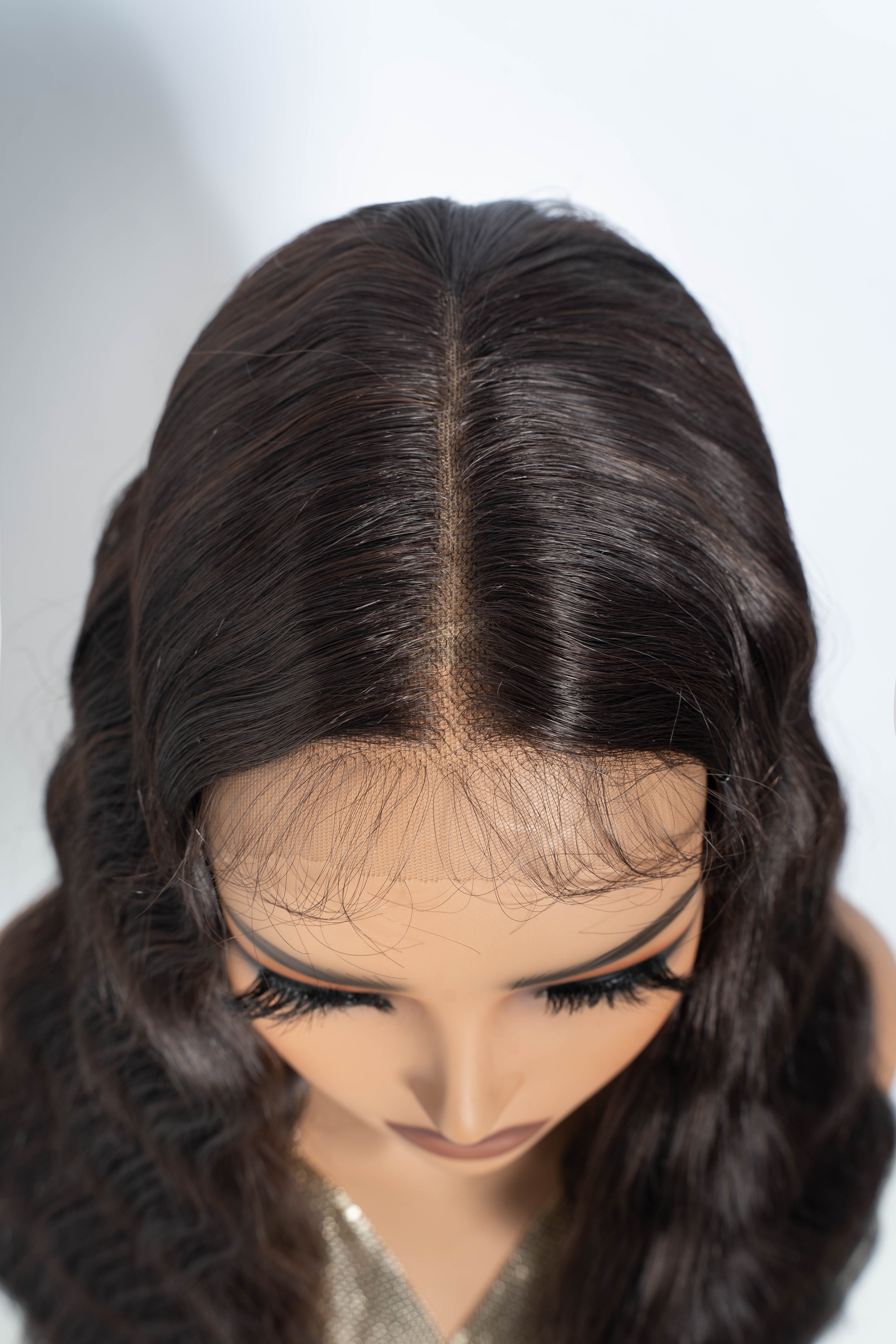 Rebecca Fashion Synthetic 13*4*1 Lace Front Wigs For Women 28 Inch Highlight Honey Brown Body Wave Wig Lace Wig