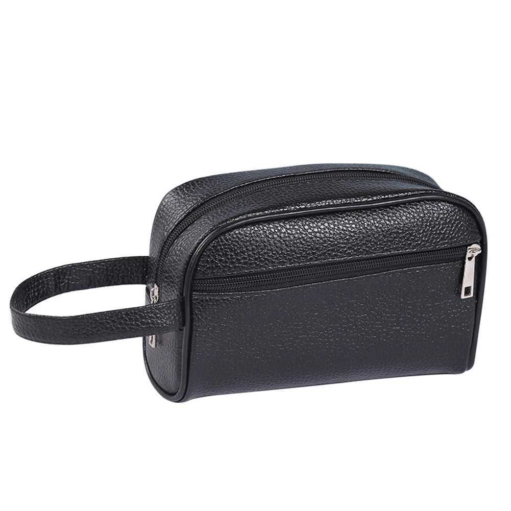 Men Women Vintage Wristlet Bag PU Leather Pure Color Small Wristlet Bag Vintage Cellphone Storage Bag Handbags Supplies Y250717
