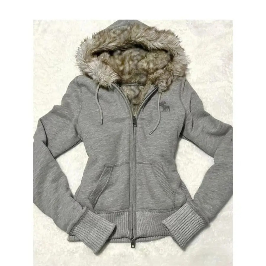 Gray Y2k Clothes Goth Women Hoodie 2000s Vintage Punk Sweatshirt Zipper Slim Printing Short Coat Hip Hop Clothing tie Cute 250717