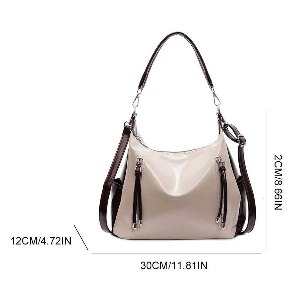 2023 Trendy Tote Bag Large Capacity Versatile Handbag Contrast Color Leisure Armpit Bag Travel Shopping Commute Bag Y250718