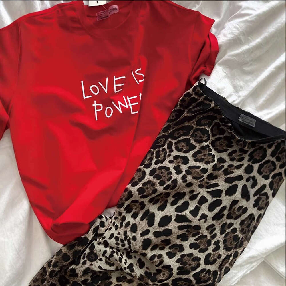 Minimalist Text Print T-Shirt For Women, Summer Versatile Loose Round Neck Pure Cotton Short Sleeve Top B5