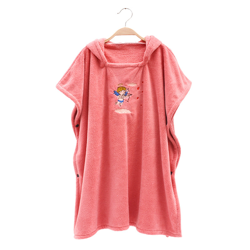 Baby Bathrobe Infant Bath Towel Boy Girl Blankets Swaddle with Hood Cartoon Coral Fleece Towel Blanket Newborn Kids Bedding