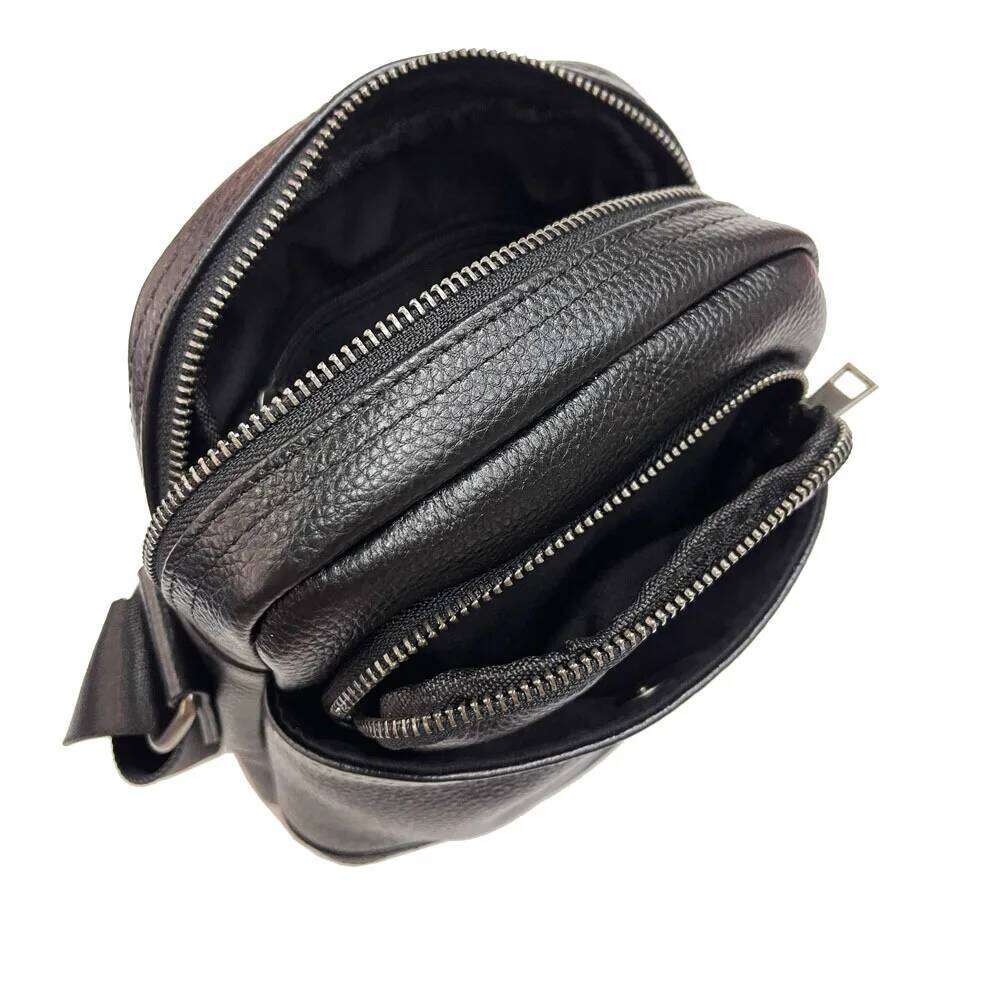 Leather shoulder men's leather crossbody business trend leisure backpack chest bag