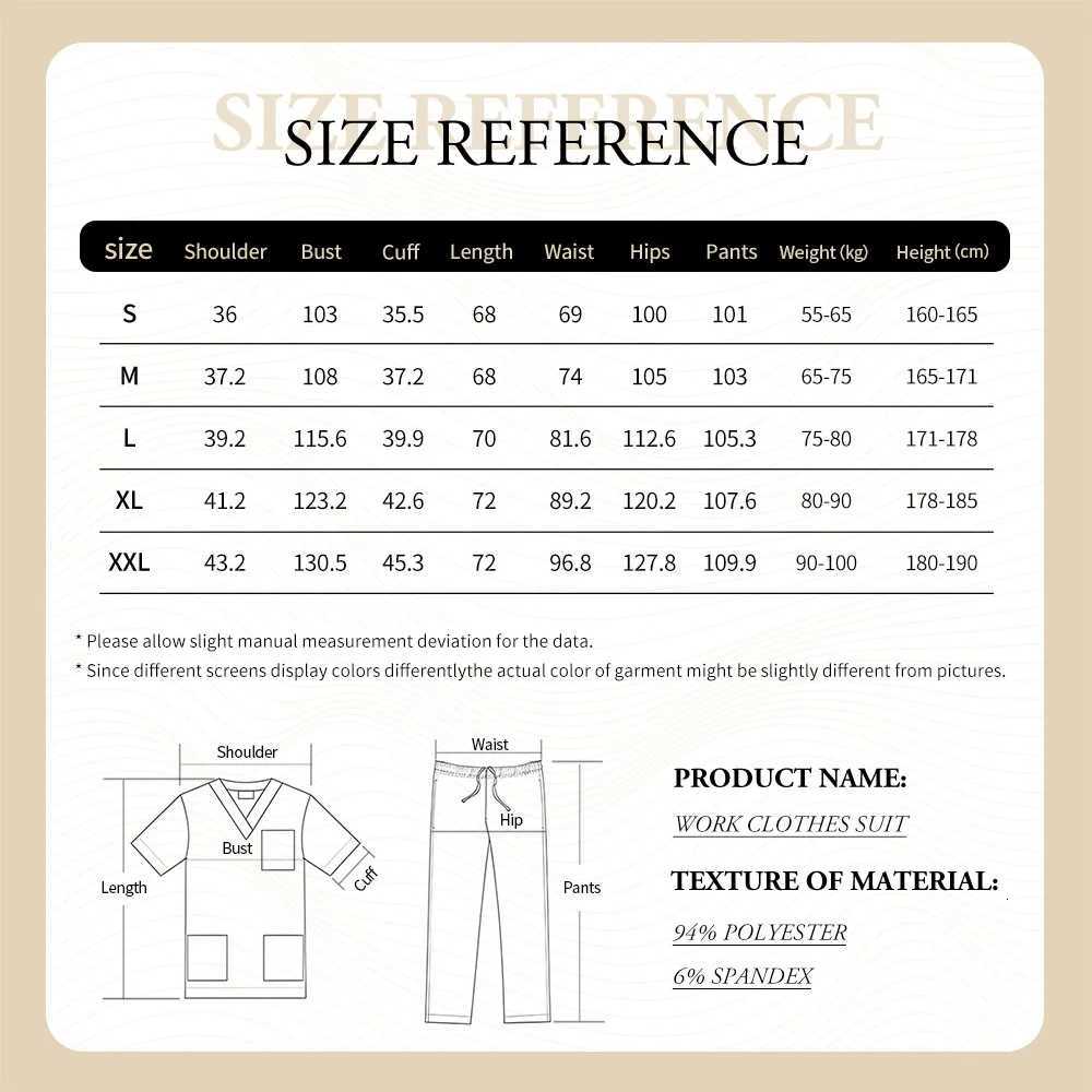 Nurse Accessories Pet Hospital Scrub Set Medical Uniform Women Doctor Nursing Sets Dental Clinic Workwear Surgical Overall Suits Z250718