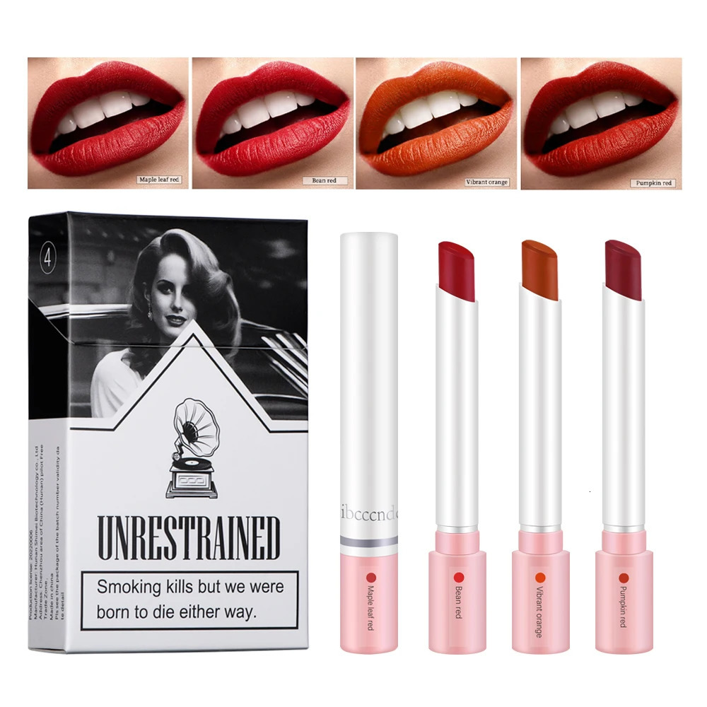 4 Colors Makeup Lipstick Cosmetics Lipstick Set Lip Tint Lip Gloss Waterproof Maquillaje Matte Long Lasting Make Up Pomade Kits 250716