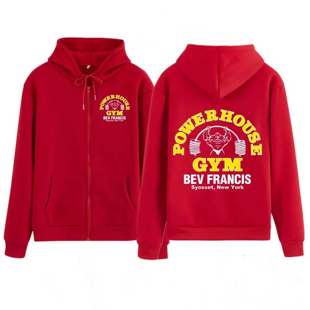 Gym Graphic Hoodie Olympia Fitness Weightlifting Exercise Hip-Hop Zip Up Sweatshirt Men Women Harajuku Zipper Hoodies X2507181