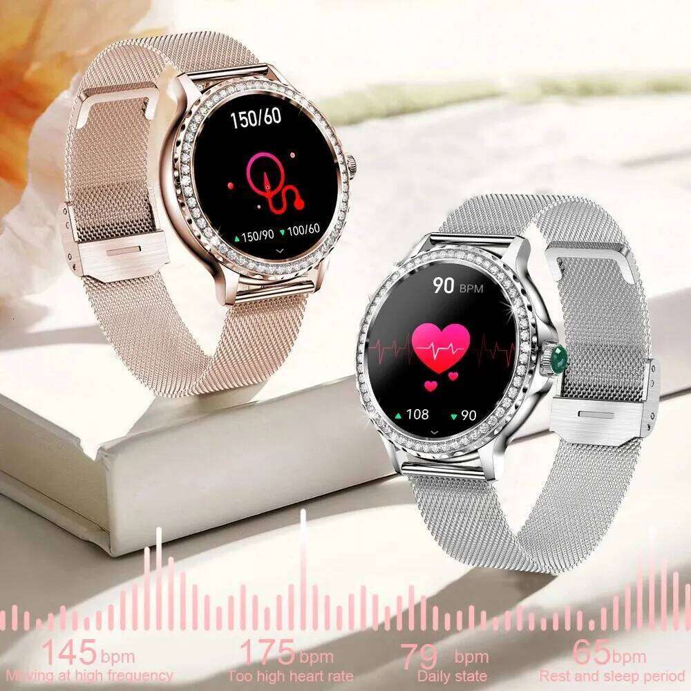 MEVADEN Rosegold Smart Watch Lady Bluetooth Call 100+Sports Mode Fiess Women Smartwatch DIY Dials For IOS Android NX19 free shipping