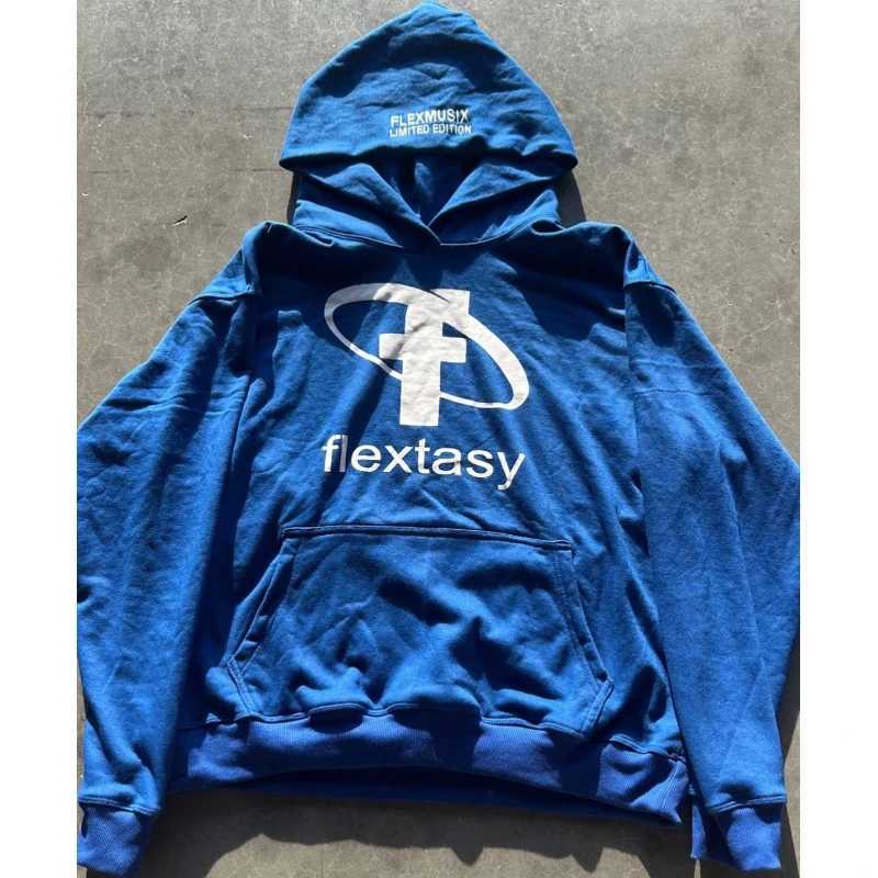 2000s Fashion Harajuku Hoodie Print Casual Gothic Klein Blue Streetwear Unisex New Trendy Hip Hop Sweatshirt Oversized Clothes X2507181