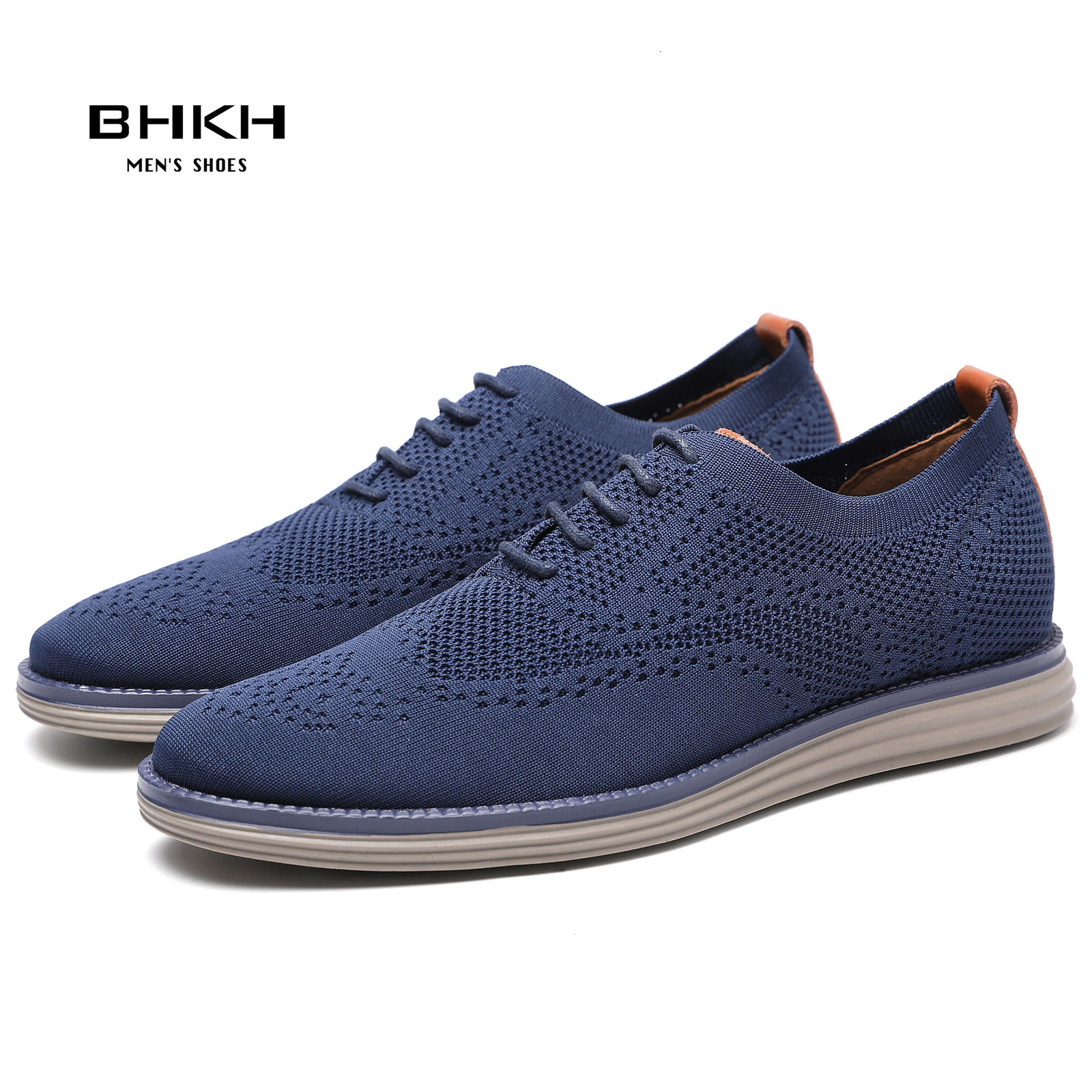 Breathable Knitted Mesh Casual Shoes Lightweight Smart Office Work Footwear Men Shoes 250717