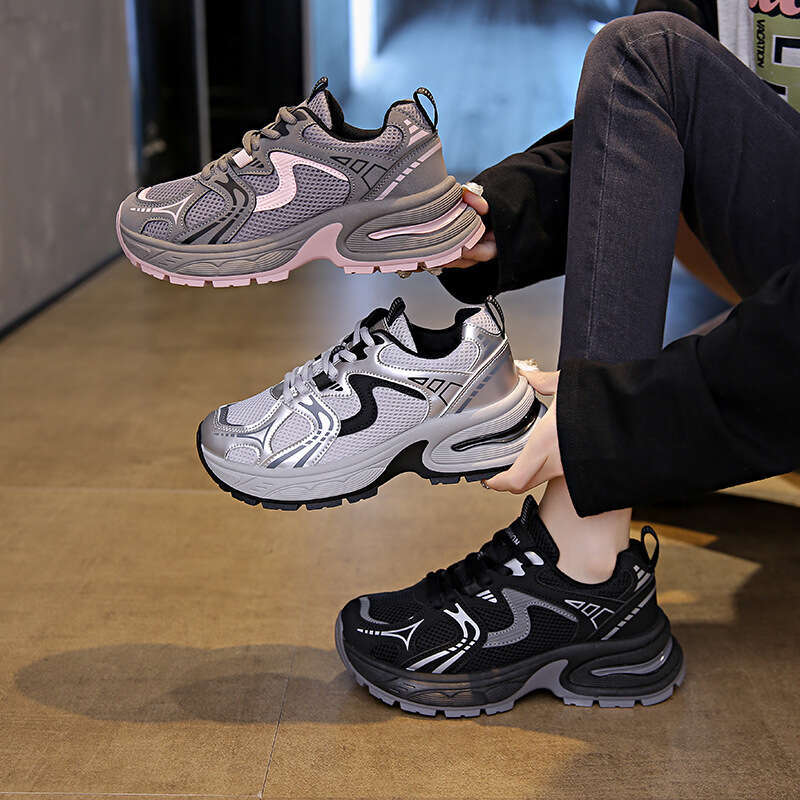 Free shipping 2025 Spring New Thick-Soled Free shipping Dad Shoes for Women, Ins Korean Version, Breathable Versatile Free shipping Casual Sneakers, S