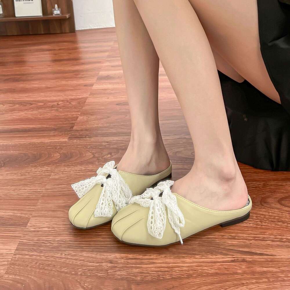Summer New Style Height-Increasing Thick-Soled Mules 2025 French Light Luxury Elegant Single Backless Casual Shoes for Women