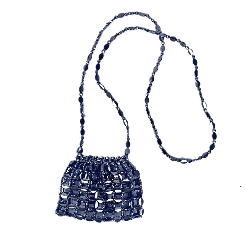 2025 Summer new women's shoulder crossbody bag new shiny retro trend sequin handmade bead bag new designer bag new designer luxury bag