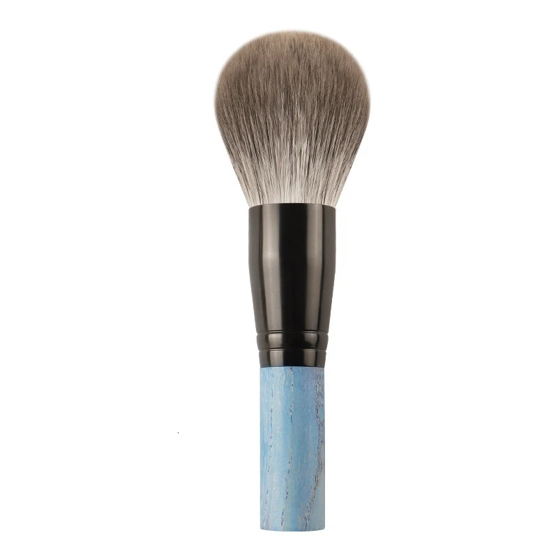 Star Moon Series Powder Brush Blue Fox Hair Animal Hair Solid Wood Fashion Blue Handle Black Tube Powder Brush 250716