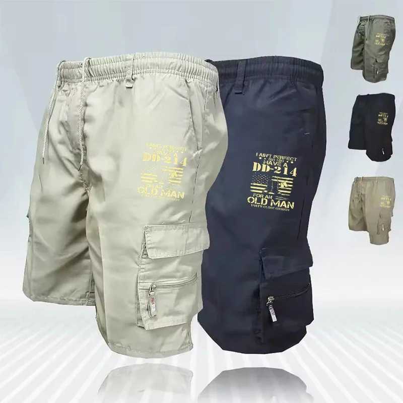 Plus Size Cargo Shorts Men Camo Solid Multi Pocket Summer Outdoor Casual Loose Fit Utility Style Short Pants Hot Item Sale W250718