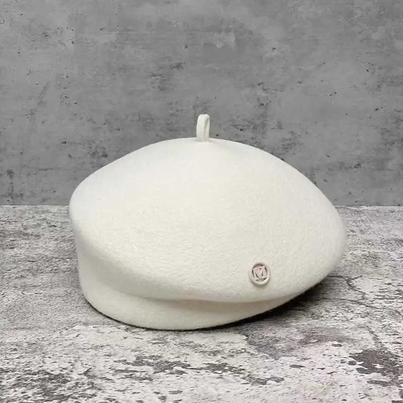 Classic Ladies Beret Hat Fancy Wool Felt Hat Warmer Winter Hat Cap White Black Women Fedora Hat Fascinator Pillbox Hat Formal L250718