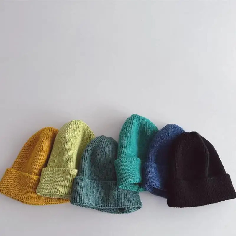 Kids Beanie Solid Color Knitted Baby Winter Hats For Children Warm Crochet Boys Girls Hat Toddler Cap Bonnet Gorras Gorro 250717