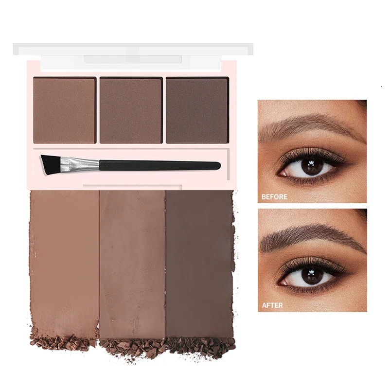 3-Shade Eyebrow Powder Palette - Long-Lasting Waterproof and Sweat-Proof Natural Eyebrow Powder for All Skin Types 250712
