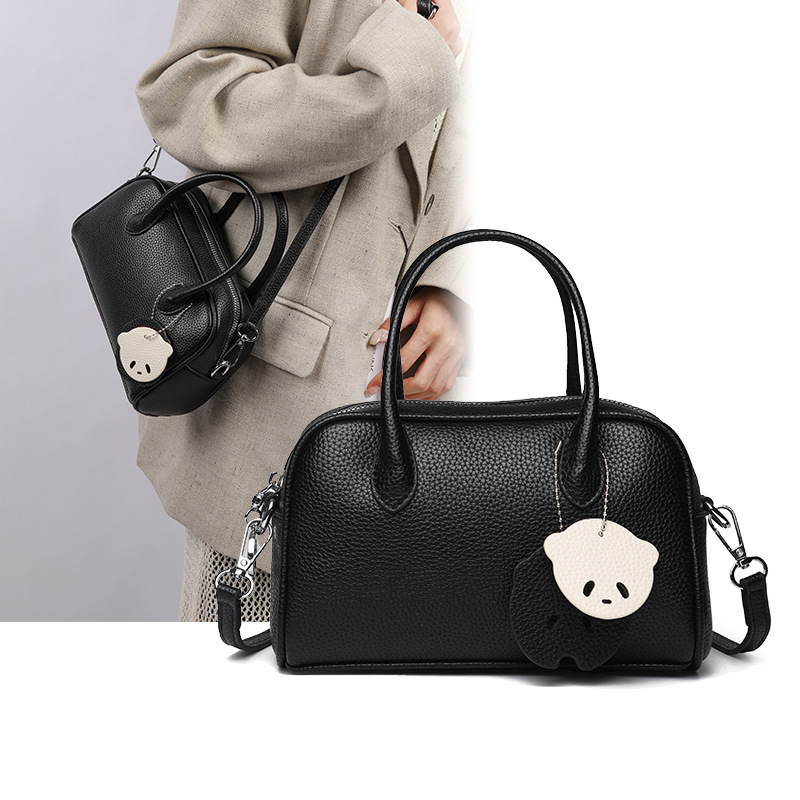 Women s Fashion Trendy New Handbag Genuine Leather Niche Tassel Shoulder Crossbody Bag Cowhide