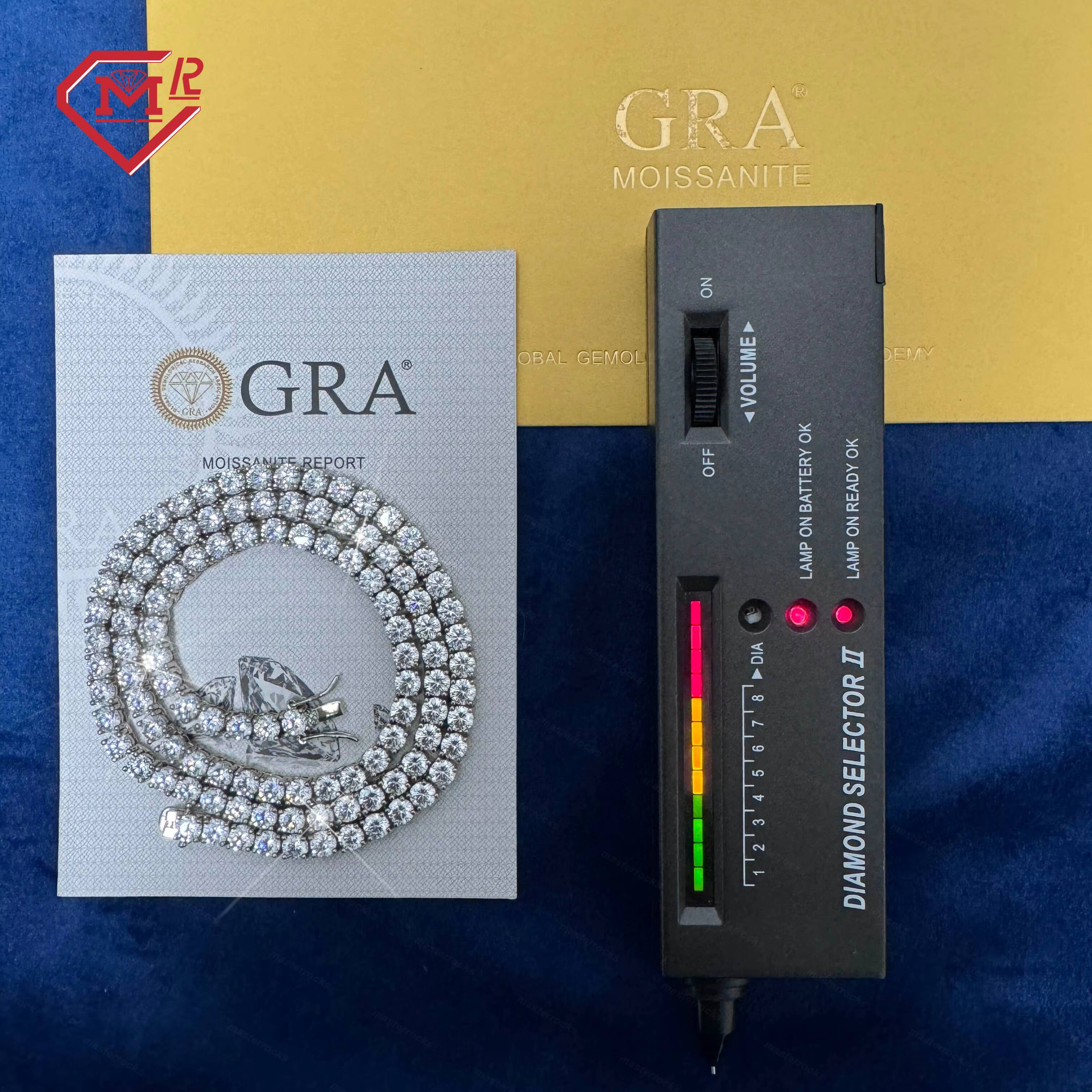 RTS 5mm 20in Diamond Tennis Chain Men Women 925 Silver Pass Diamond Tester Round Vvs Moissanite Tennis Chain