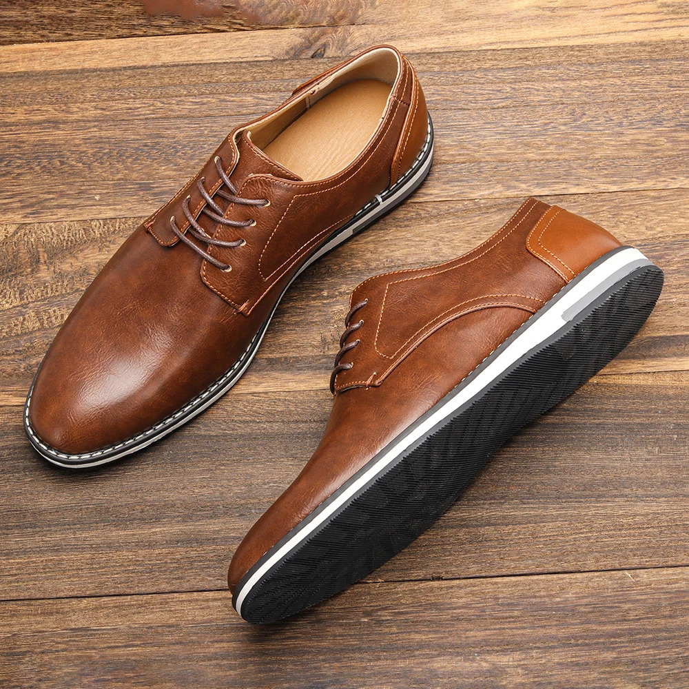 Mens Fashion Comfortable Leather Loafers Casual Shoes 250717
