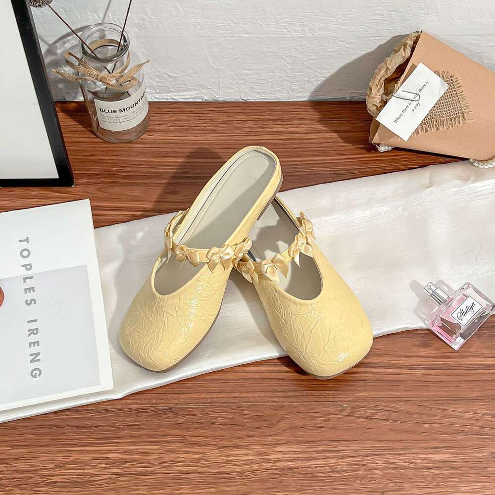 2025 Summer New Fairy Style Thick-Soled Women's Fashion Casual Mules Slip-On Lazy Shoes