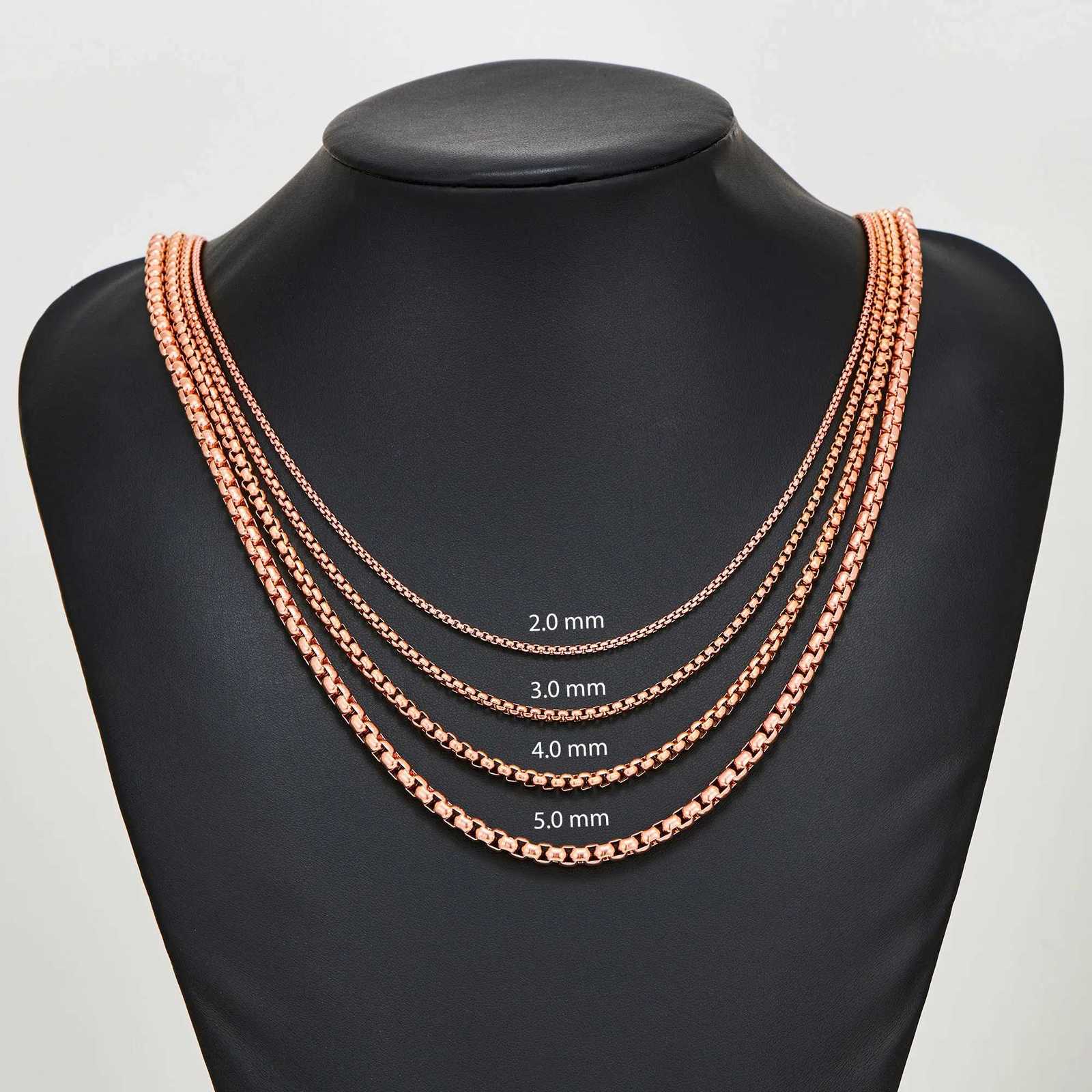 1 Piece 2mm/m/4mm/5mm Thickness Rose Gold Color Link Jewelry Classic Curb Necklace Stainless Steel Chain for Men X250718