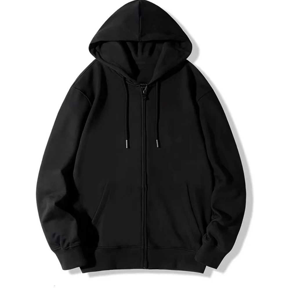 High Street Hoodie Men Retro Zip Up Long Sleeve Loose Jacket Coats Harajuku Casual Gothic Hooded Sweatshirt Y2K Streetwear X250718