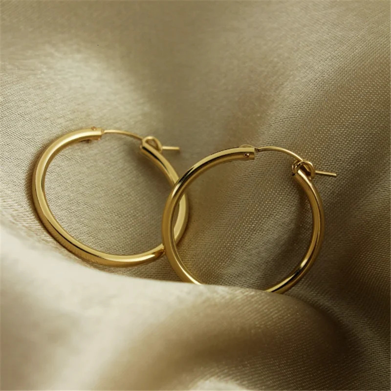 14K Gold Filled Hoop Earrings Modern Jewelry Minimalism Boho Brincos Gift Vintage Pendientes Oorbellen Earrings For Women 250716