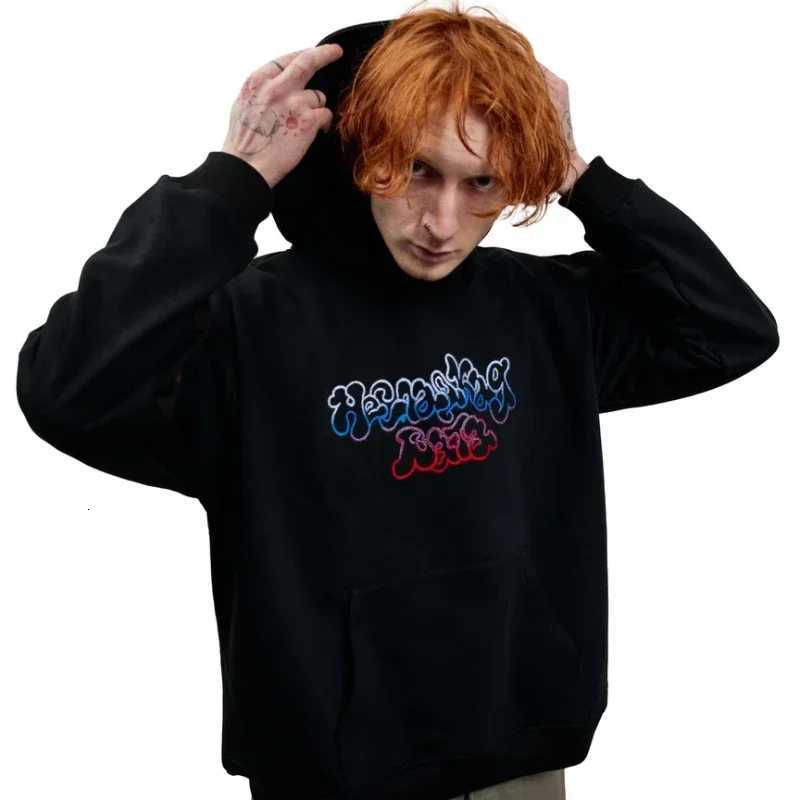 2K Kusia88 Hoodie Gradient Embroidery Splash-Ink Pattern Sweatshirt Men Dark Gothic Trend Unisex Oversized Pullover Streetwear X2507181