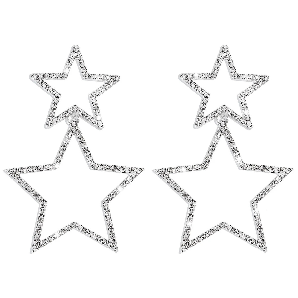 Fashion Big Star Dangle Stud Earrings for women Personality Trendy Temperament Party Jewelry Gift 250715