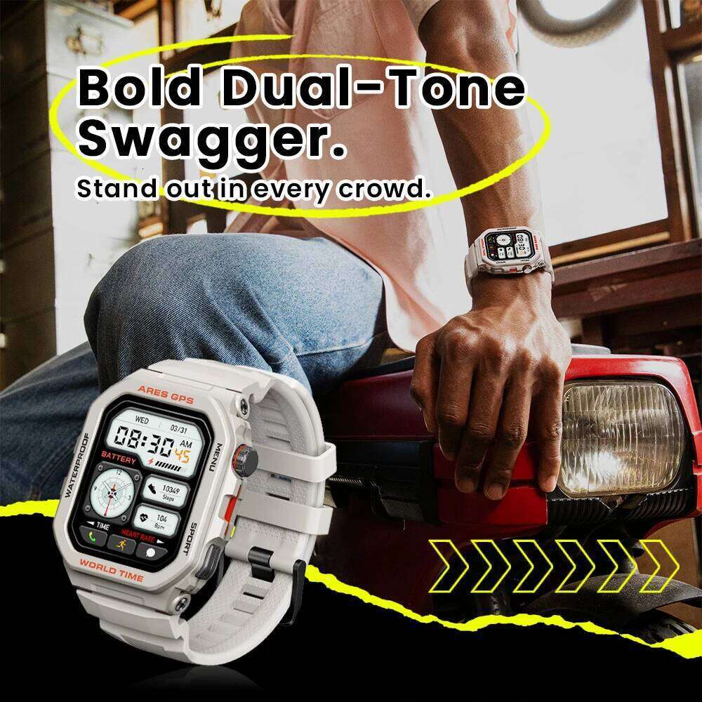 New Zeblaze Ares Smart Built-in Alexa & GPS Bluetooth Phone Calling Smartwatch Heart Rate SpO2 Fiess Tracking Watch free shipping