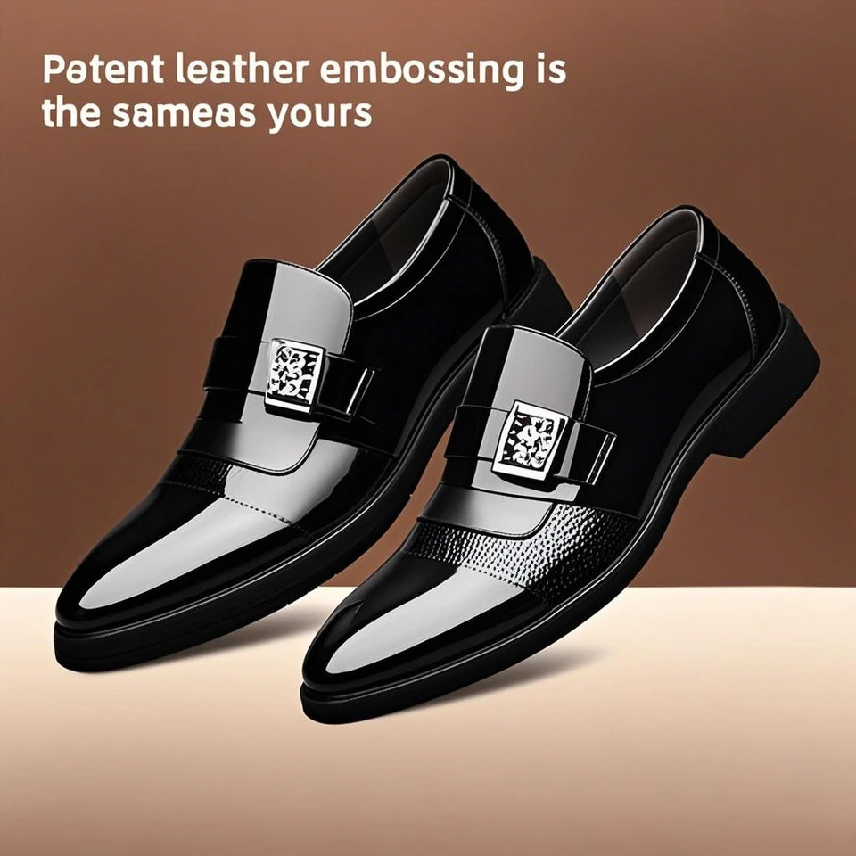 Leather Shoes for Men Wedding Formal Oxfords Business Casual Office Work Classic y Pointy Mens Dress Shoes 250717