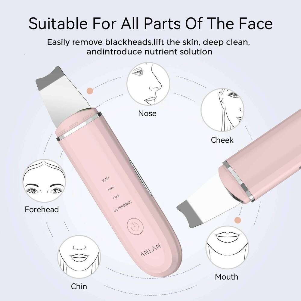 ANLAN Scrubber Deep Cleaning Peeling Shovel Limpiador Facial Skin Care Face Lifting hine Ultrasonic Cleaner