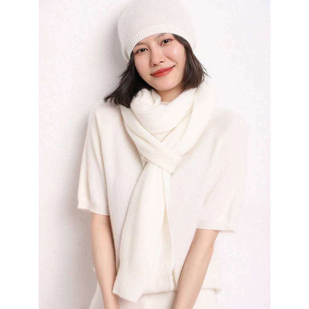 New Arrival Autumn Winter Knit Women Shawl Solid Color 100% Goat Cashmere Scarf Warm Fashion Capes Lady High Quality Scarves MDNG