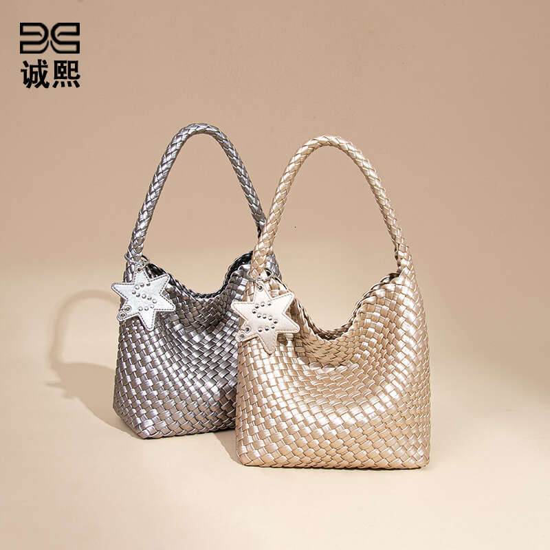 single shoulder underarm fashion handwoven womens trendy simple handheld basket mother bag