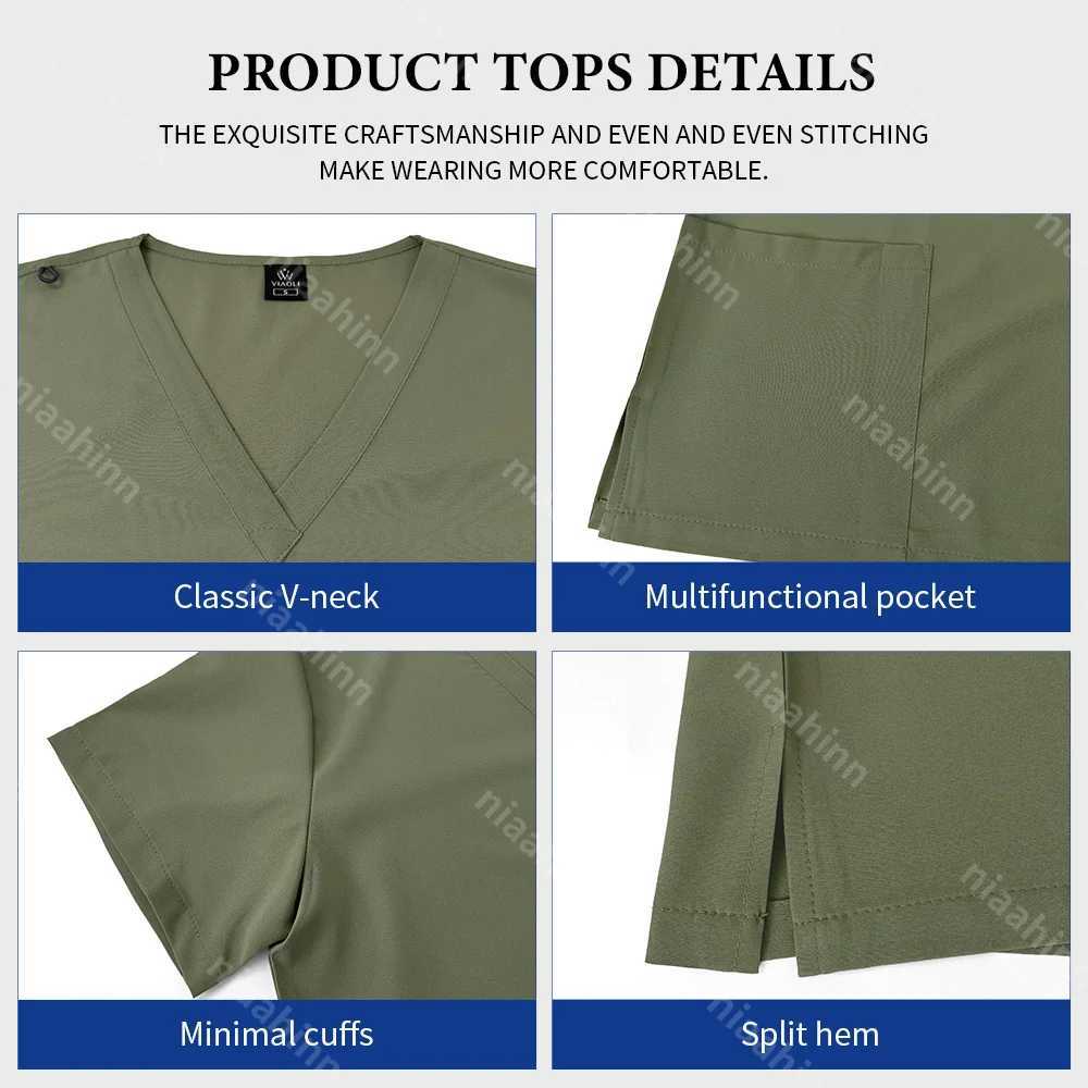 Wholesale Prices Pet Clinic Doctor Working Clothes Surgical Suit Nursing Scrubs Uniforms Men Multicolor Dentist Medical Workwear Z250718
